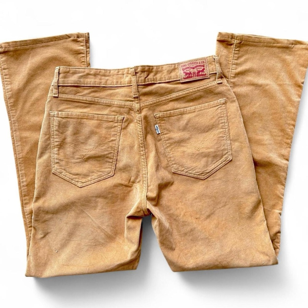tan corduroy levi’s jeans - size 29 - high rise bootcut